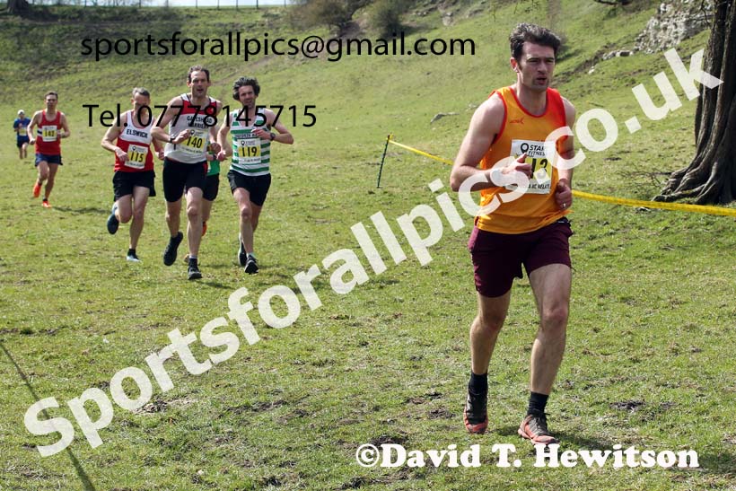 Masters men 2021 NECAA Cross Country Relays, Thornley Farm, Peterlee, Saturday, April 10th. Photo: David T. Hewitson/Sports for All Pics